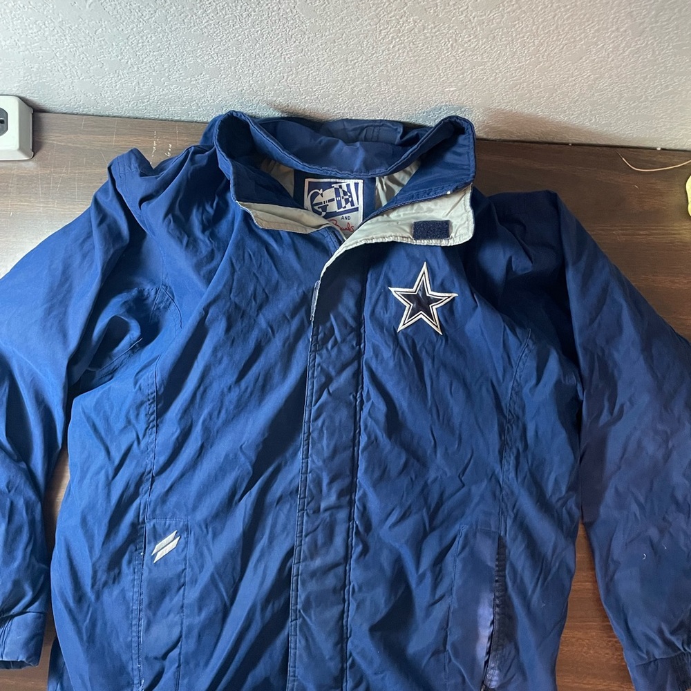 Vintage G-III G3 Carl Banks Dallas Cowboys zip up Jacket w/hood Size med